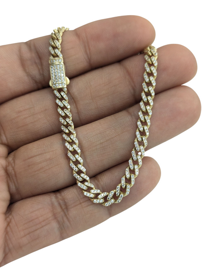 14KT REAL GOLD MIAMI CUBAN BRACELET