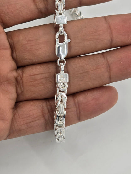 925 Sterling Silver Byzantine Chain 5.5 mm