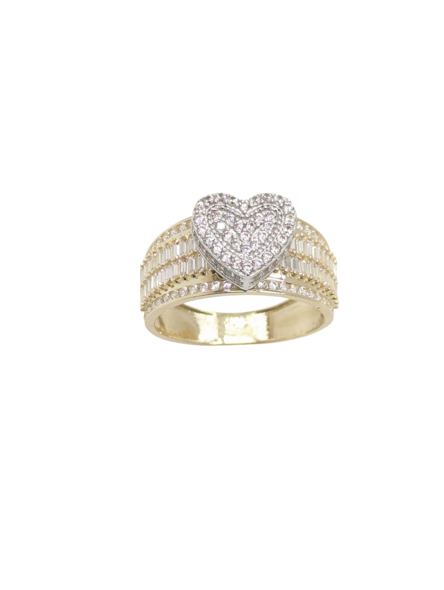 10KT REAL GOLD HEART RING