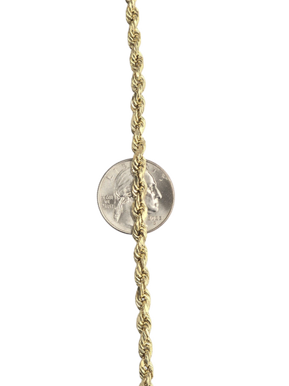14KT REAL GOLD ROPE CHAIN 5MM