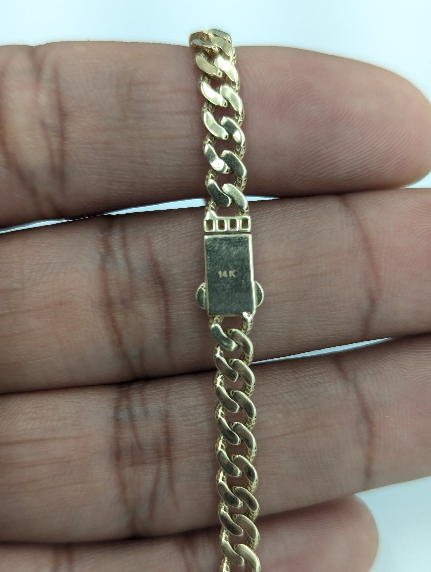 14KT REAL GOLD MIAMI CUBAN BRACELET
