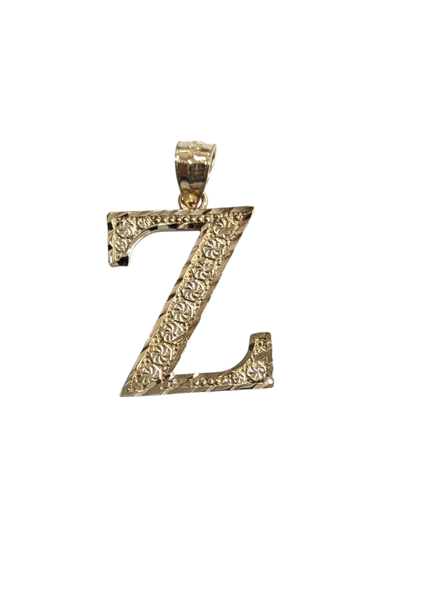 10kt Real Gold Block Letter Initials A - Z