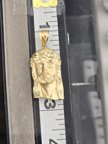 10KT REAL GOLD JESUS FACE PENDANT