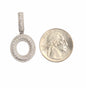 925 Sterling Silver Moissanite Diamond Initial A to Z Pendant