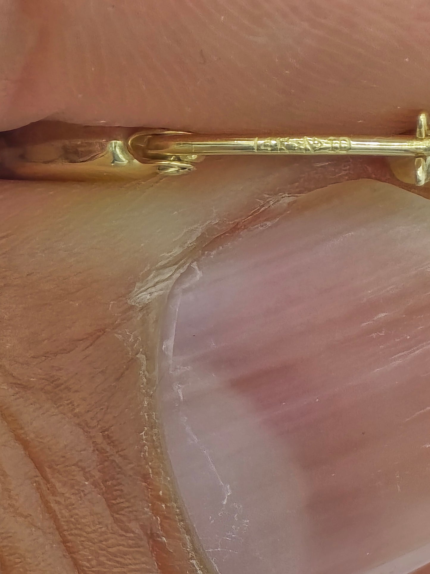 14KT REAL GOLD TRICOLOR HOOP EARRING