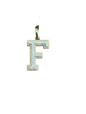 REAL DIAMOND 10KT TWO TONE BLOCK LETTER A- Z PENDANT