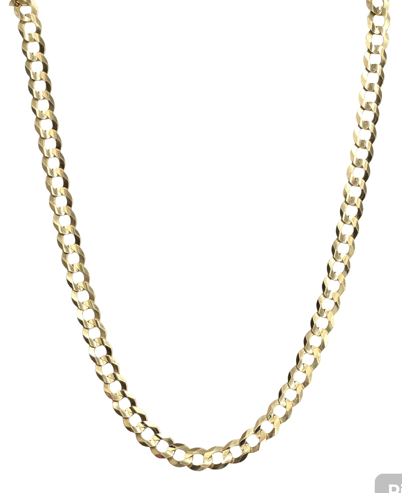 14KT REAL GOLD SOLID CUBAN CURB CHAIN 7 MM