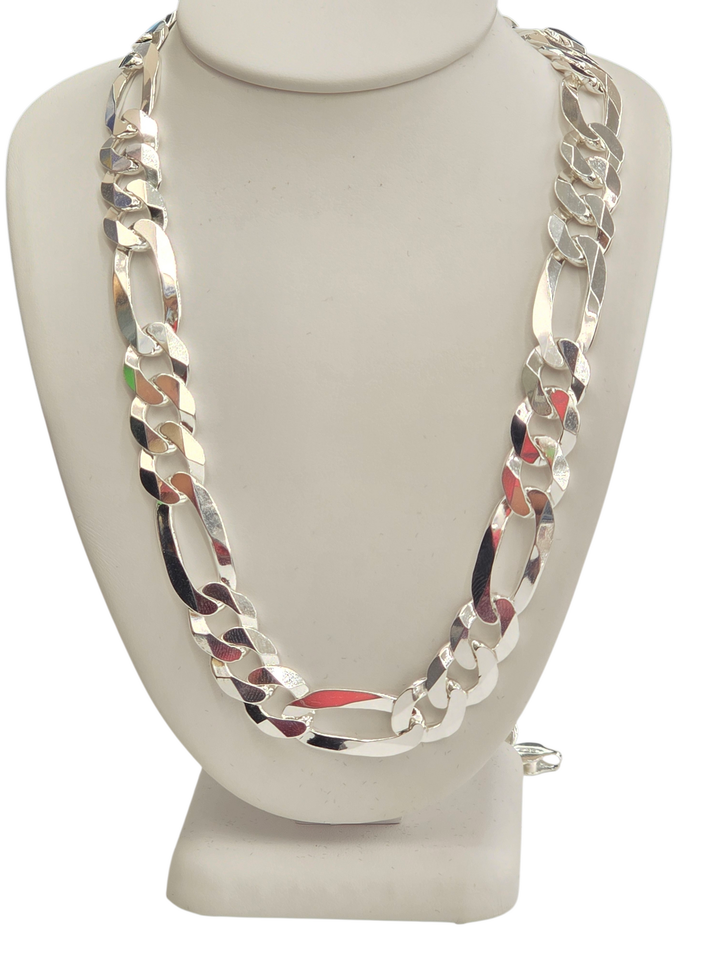 925 STERLING SILVER FIGARO CHAIN 10 MM