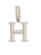 925 Sterling Silver Moissanite Diamond Initial A to Z Pendant