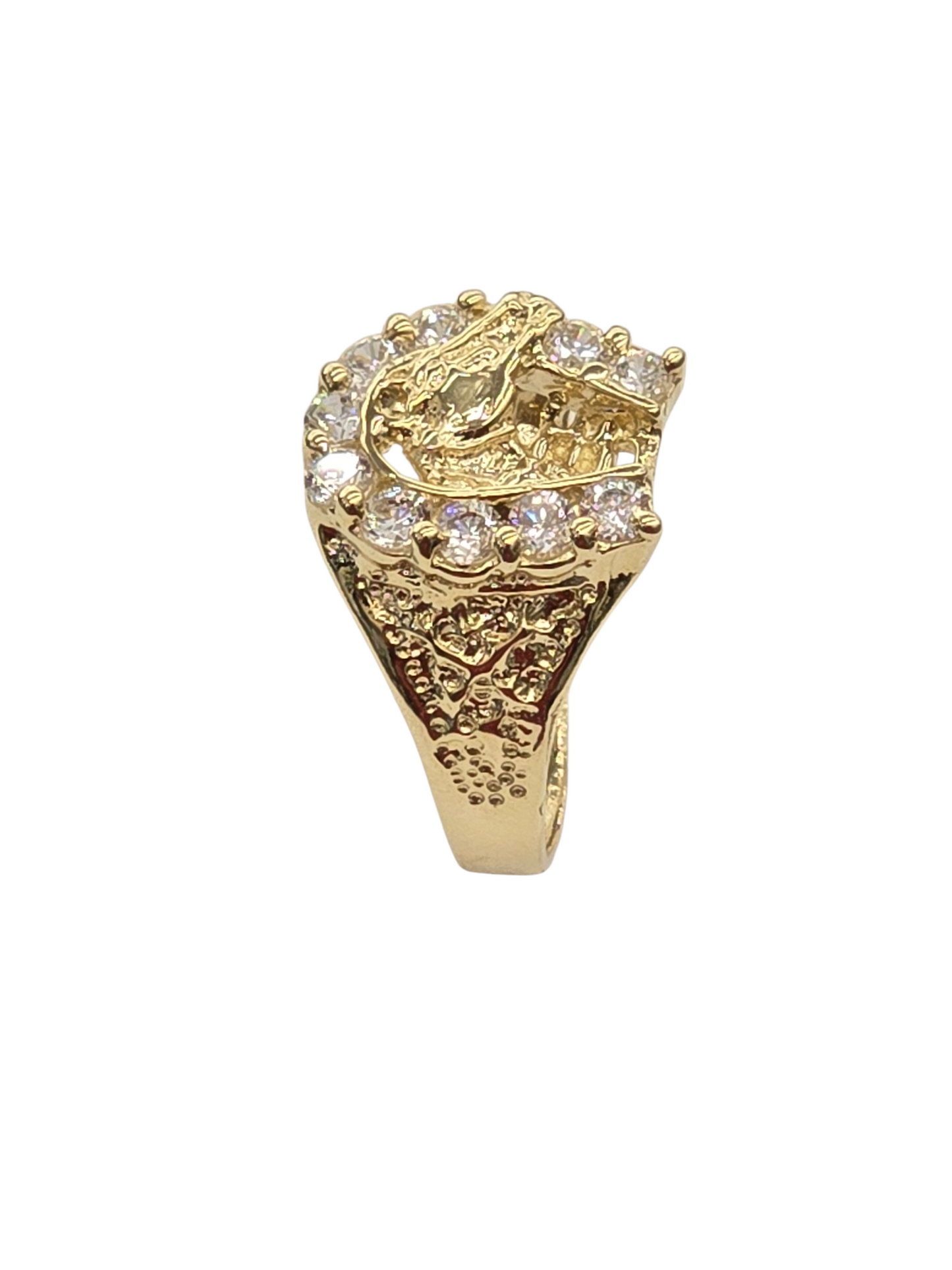 14KT REAL GOLD HORSESHOE RING
