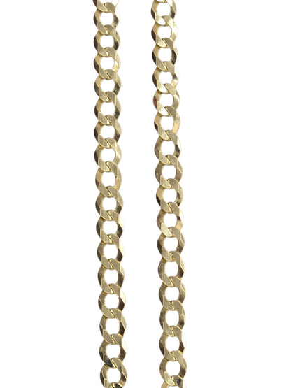 10KT REAL GOLD SOLID CUBAN CURB CHAIN 6MM FOR MEN AND WOMEN
