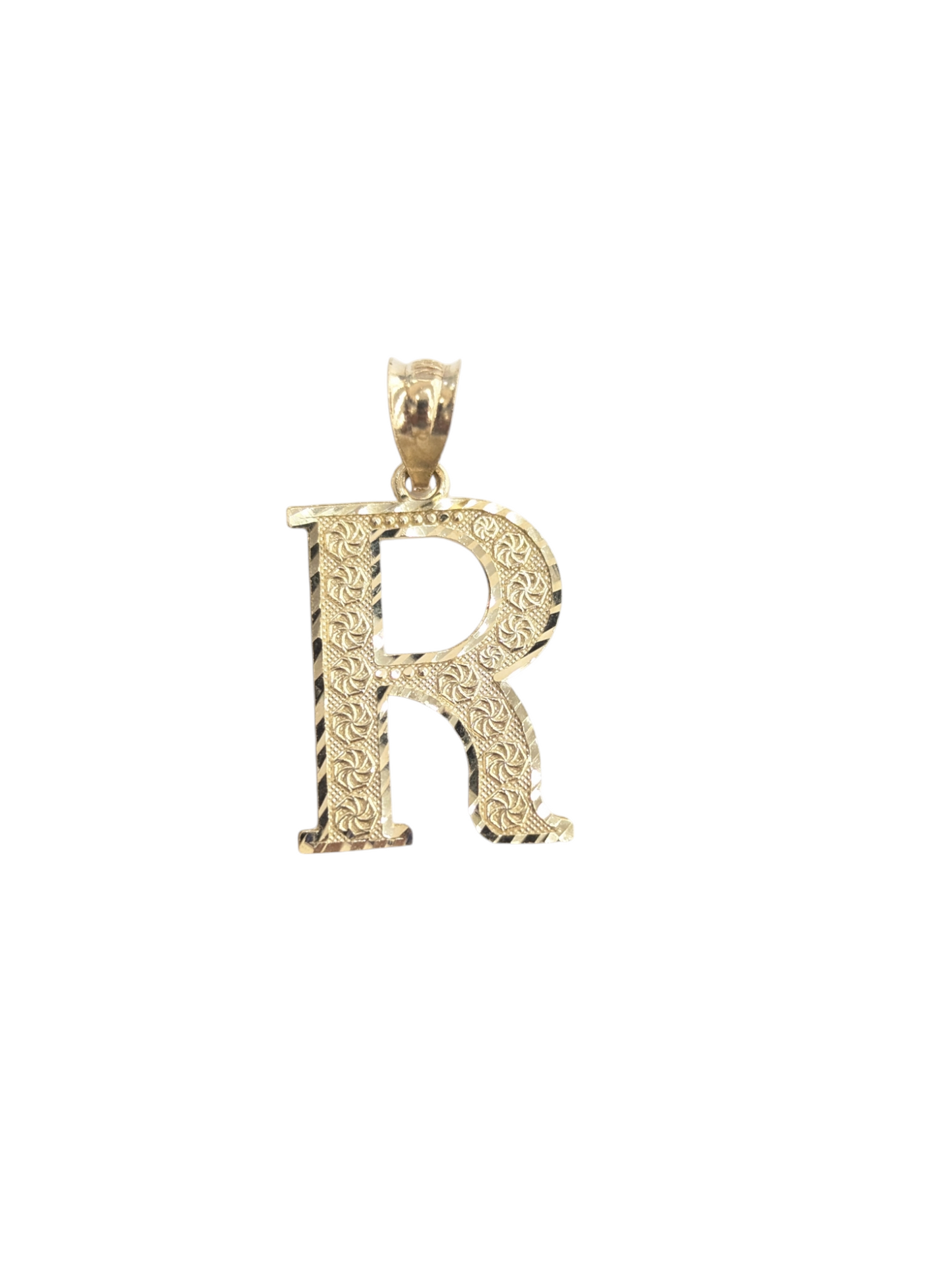 10kt Real Gold Block Letter Initials A - Z