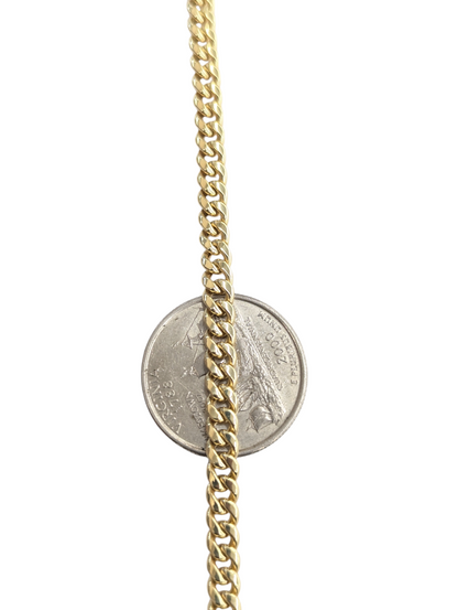 10kt Real Gold Miami Cuban Style Chain 4.5 mm