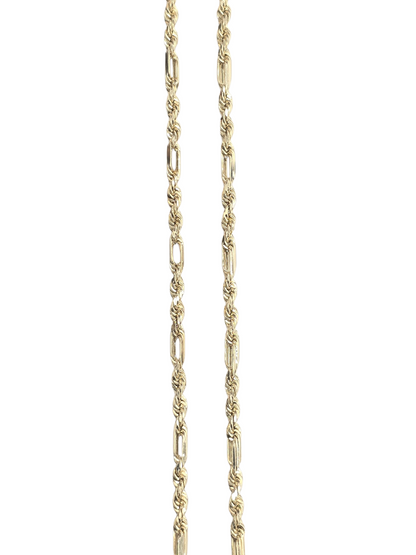 10KT REAL GOLD MILANO CHAIN 3 MM 18 INCHES