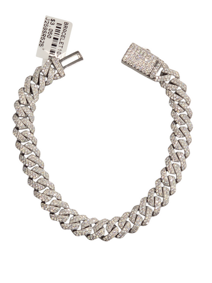 925 STERLING SILVER MOISSANITE DIAMOND BRACELET 8MM AND 10 MM 8 INCHES