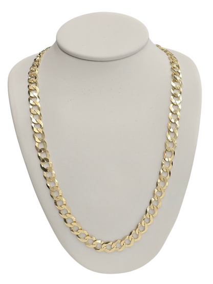10KT REAL GOLD SOLID CUBAN CURB CHAIN 6MM FOR MEN AND WOMEN