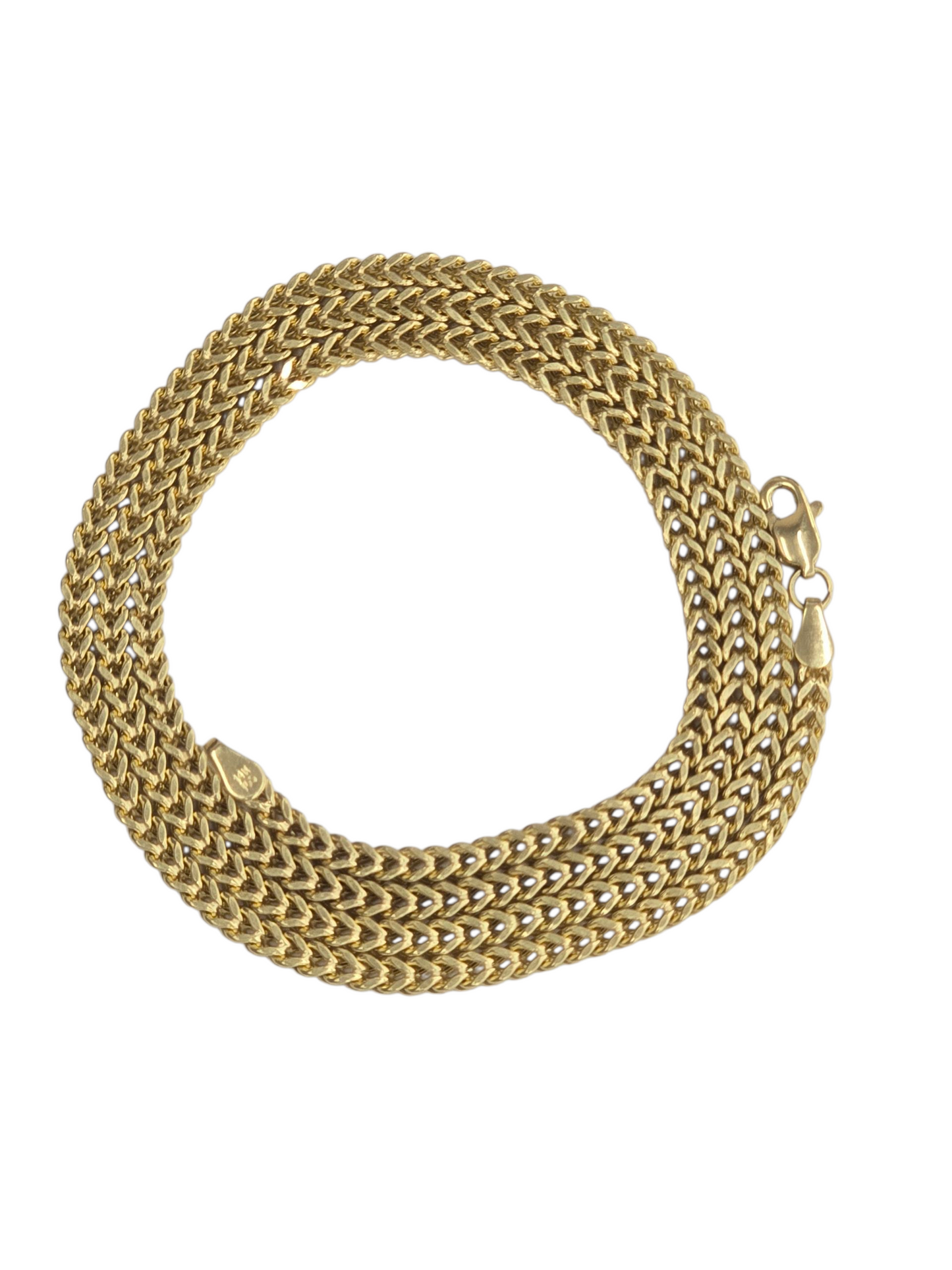 14kt REAL GOLD HOLLOW FRANCO CHAIN 3MM