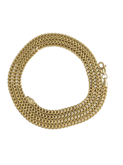 14kt REAL GOLD HOLLOW FRANCO CHAIN 3MM