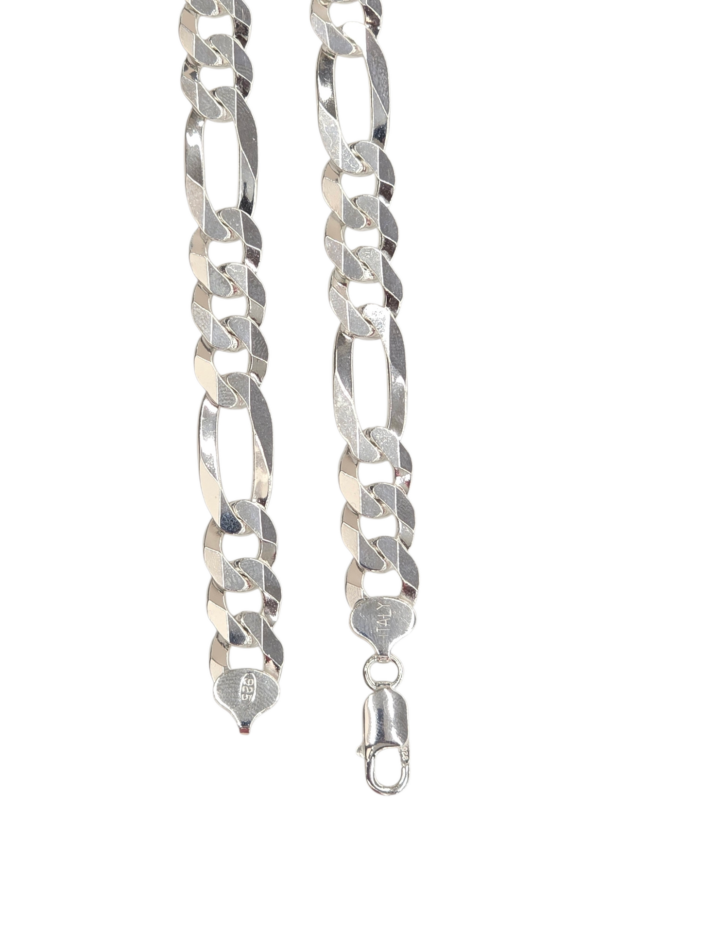 925 STERLING SILVER FIGARO CHAIN 10 MM