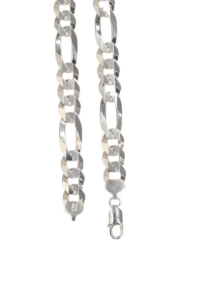 925 STERLING SILVER FIGARO CHAIN 10 MM
