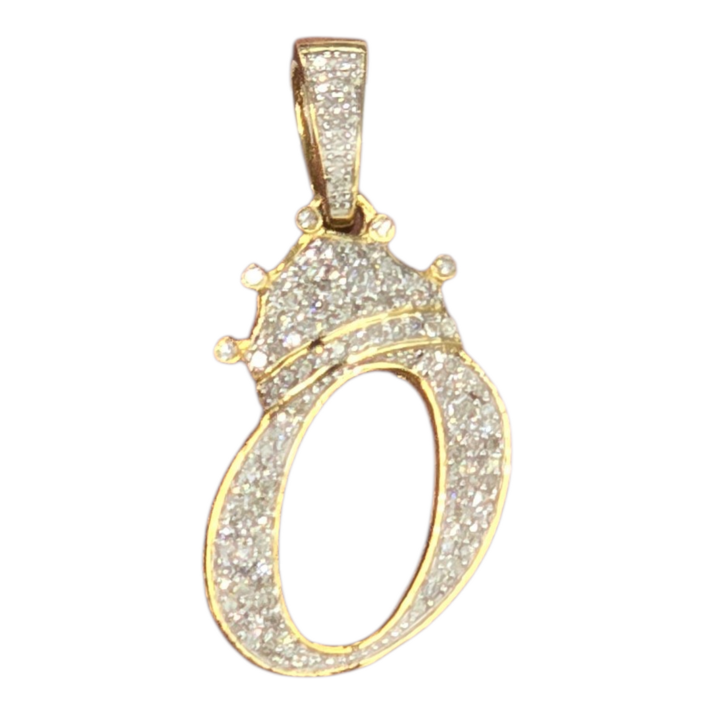 REAL NATURAL DIAMOND 10KT GOLD INITIAL A TO Z PENDANT
