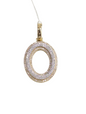 REAL DIAMOND 10KT TWO TONE BLOCK LETTER A- Z PENDANT