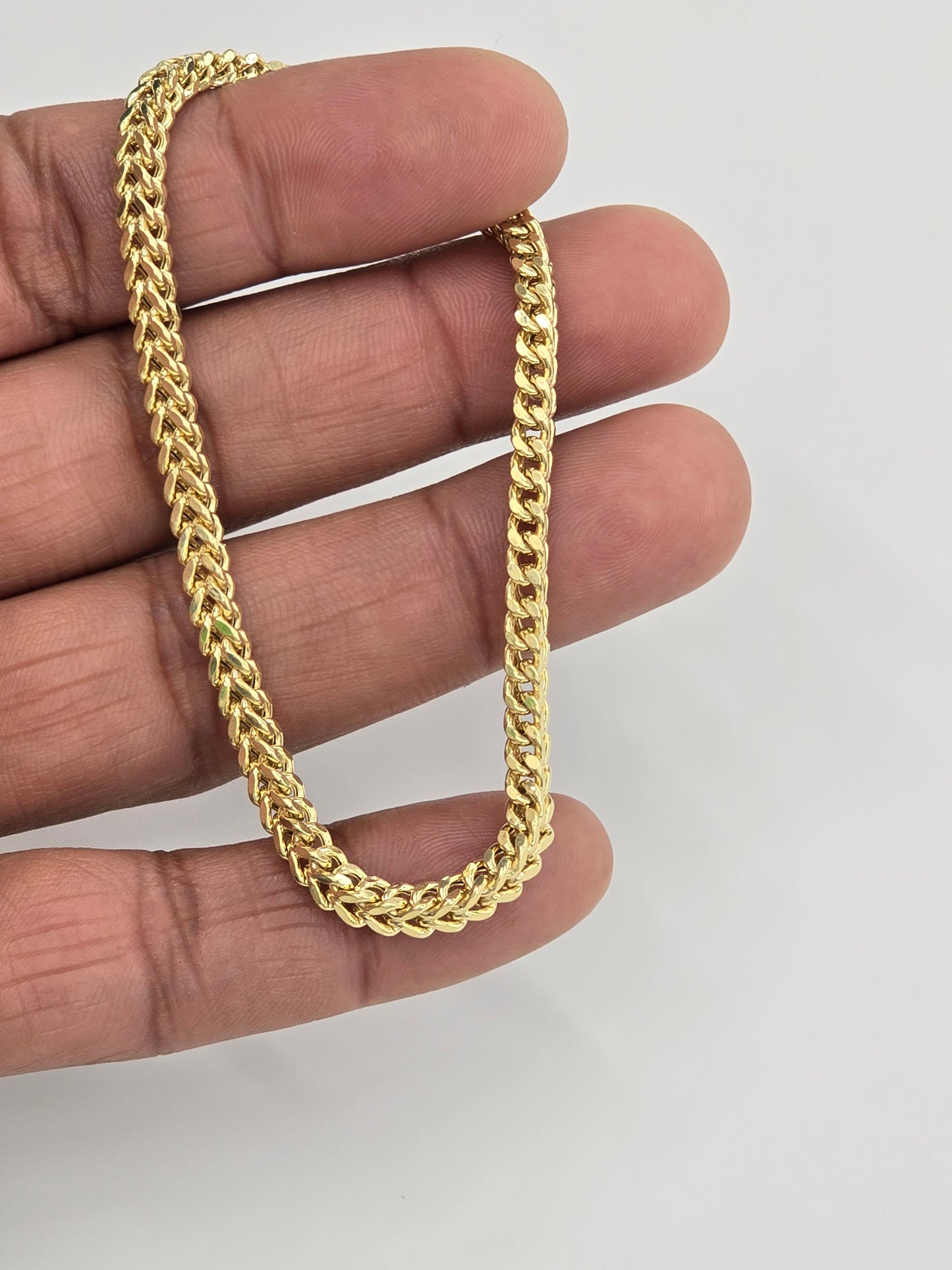 10KT REAL GOLD FRANCO BRACELET 4MM 8 INCH