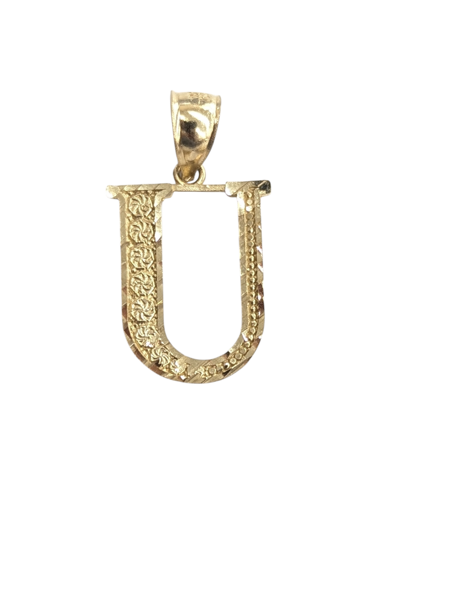 10kt Real Gold Block Letter Initials A - Z