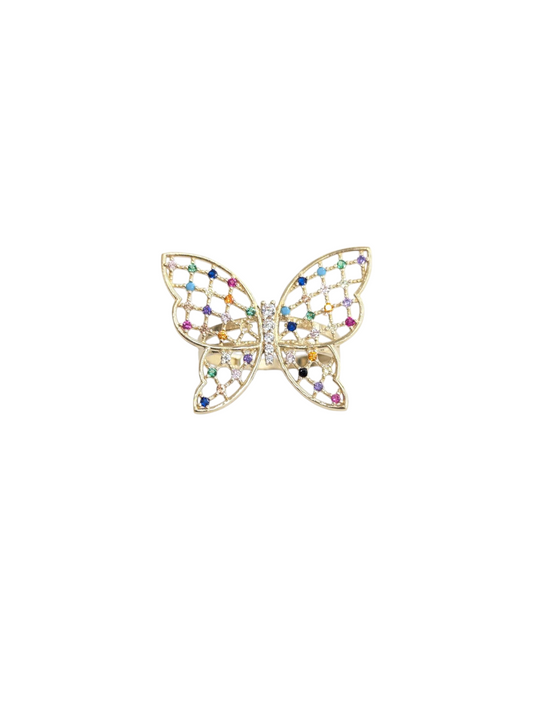 10KT REAL GOLD BUTTERFLY RING FOR WOMEN