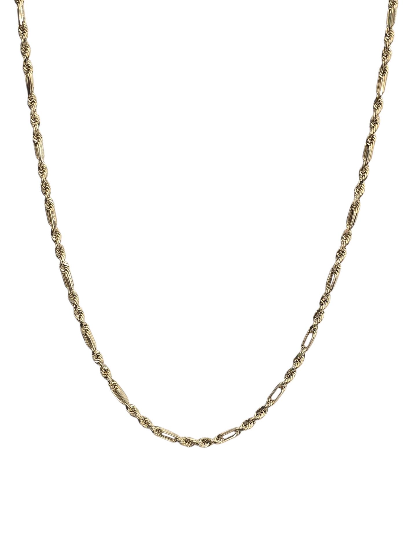 10KT REAL GOLD MILANO CHAIN 3 MM 18 INCHES