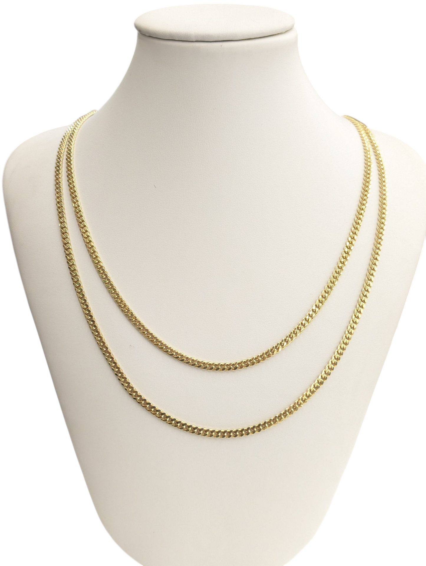 10KT REAL GOLD SOLID MIAMI CUBAN CHAIN 3MM
