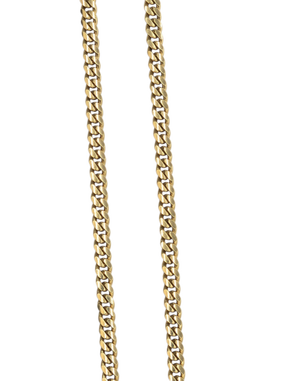 14kt REAL GOLD SOLID MIAMI CUBAN CHAIN 4MM