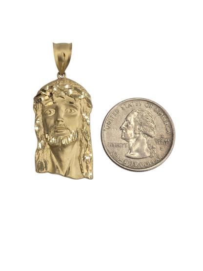 10KT REAL GOLD JESUS FACE PENDANT