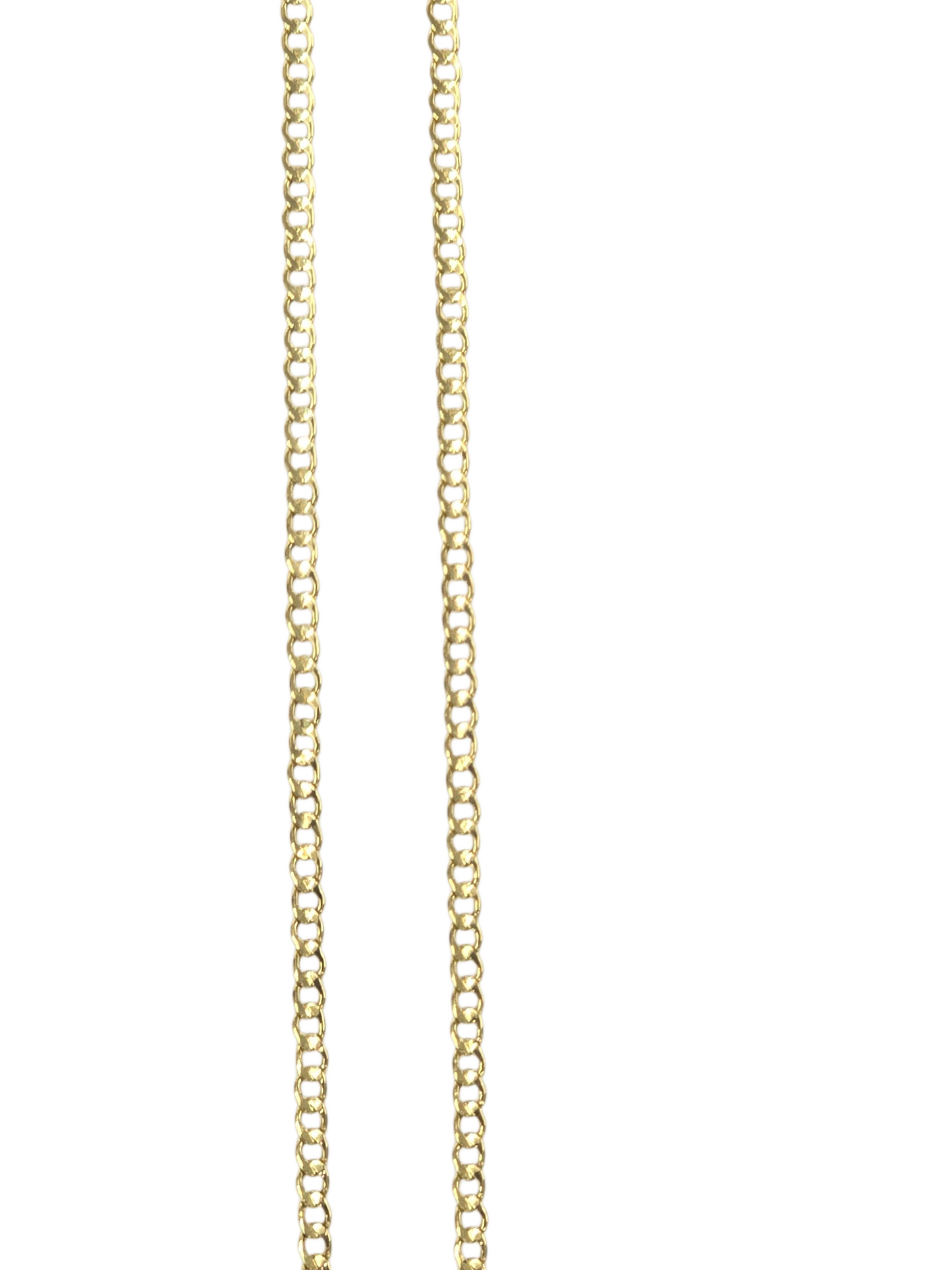 10kt REAL GOLD CUBAN CURB CHAIN 2.2 MM