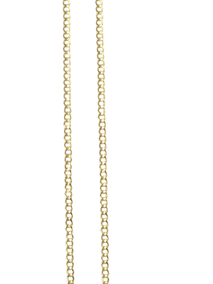 10kt REAL GOLD CUBAN CURB CHAIN 2.2 MM