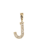 REAL DIAMOND 10KT GOLD BLOCK LETTER INITIAL A TO Z FOR MEN AND WOMEN