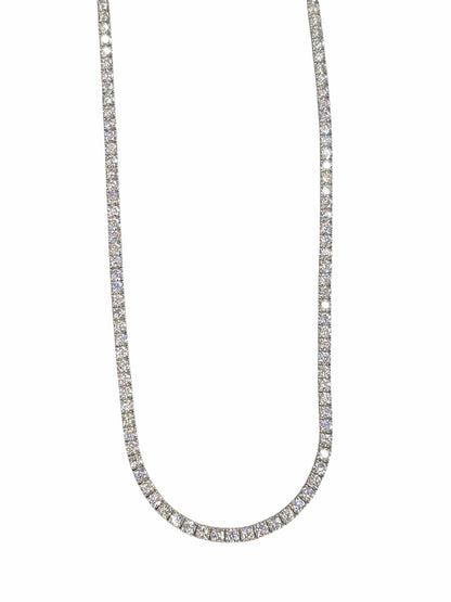 925 STERLING SILVER MOISSANITE DIAMOND TENNIS CHAIN 4MM