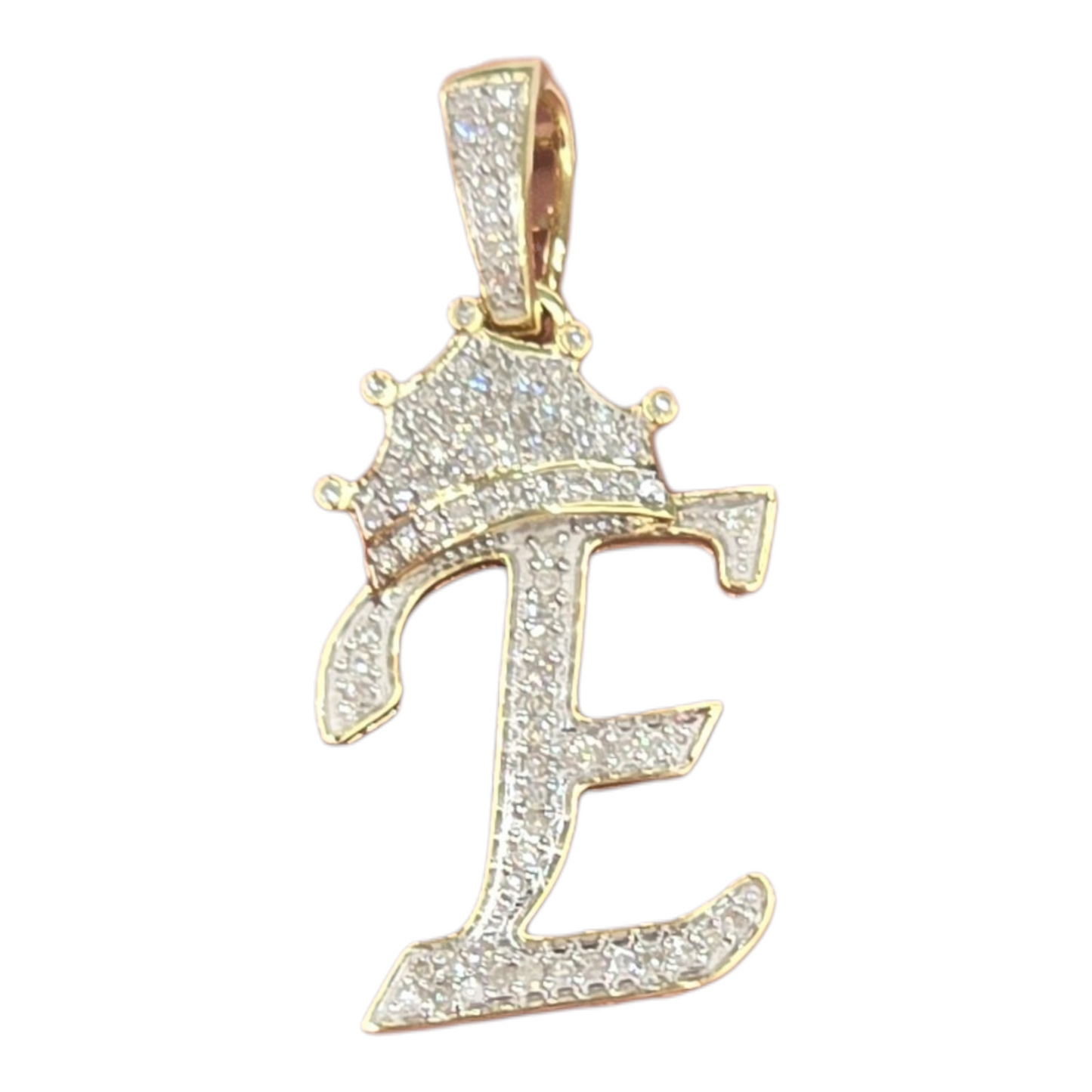 REAL NATURAL DIAMOND 10KT GOLD INITIAL A TO Z PENDANT