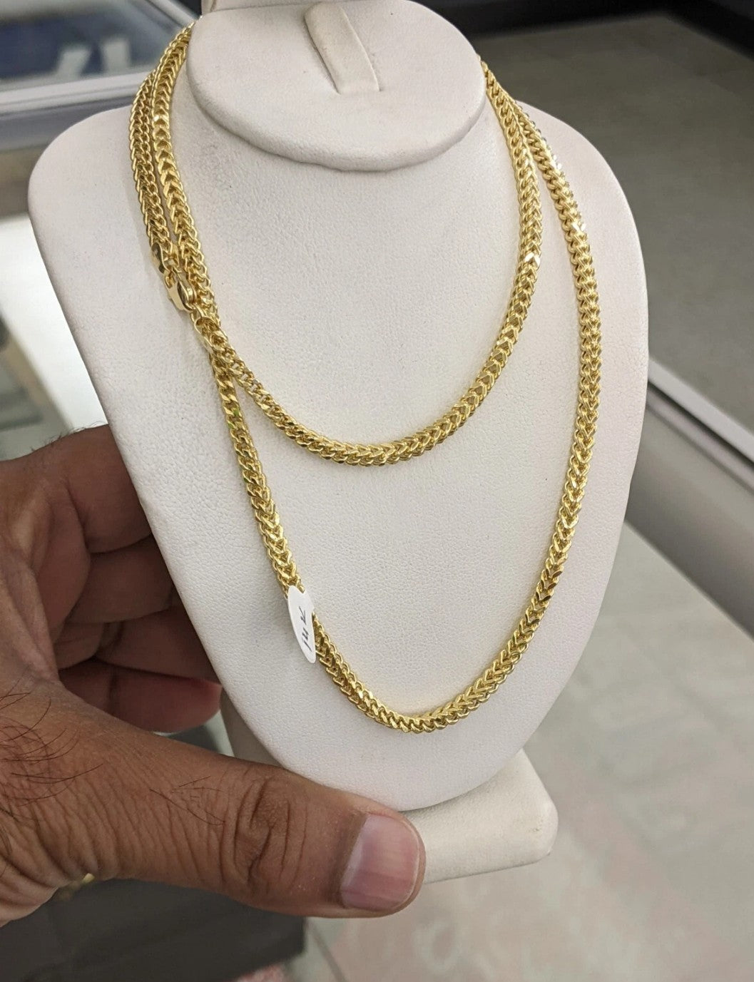 14KT REAL GOLD FRANCO CHAIN 3MM
