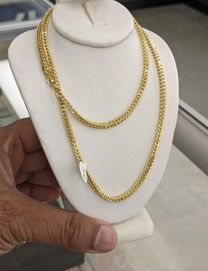14KT REAL GOLD FRANCO CHAIN 3MM