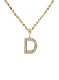 REAL DIAMOND 10KT GOLD BLOCK LETTER INITIAL A TO Z FOR MEN AND WOMEN