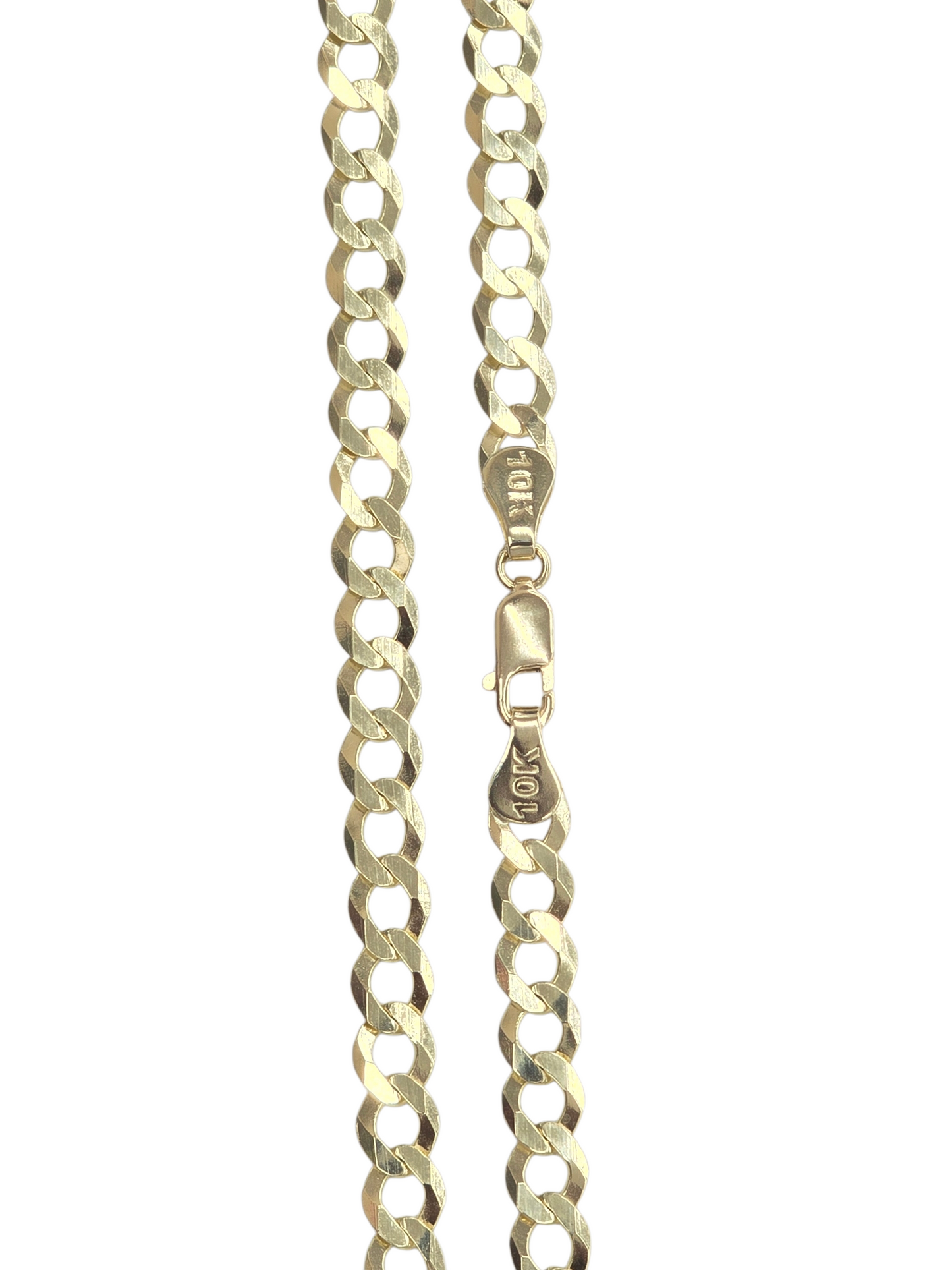 10KT REAL GOLD SOLID CUBAN CURB CHAIN 6MM FOR MEN AND WOMEN