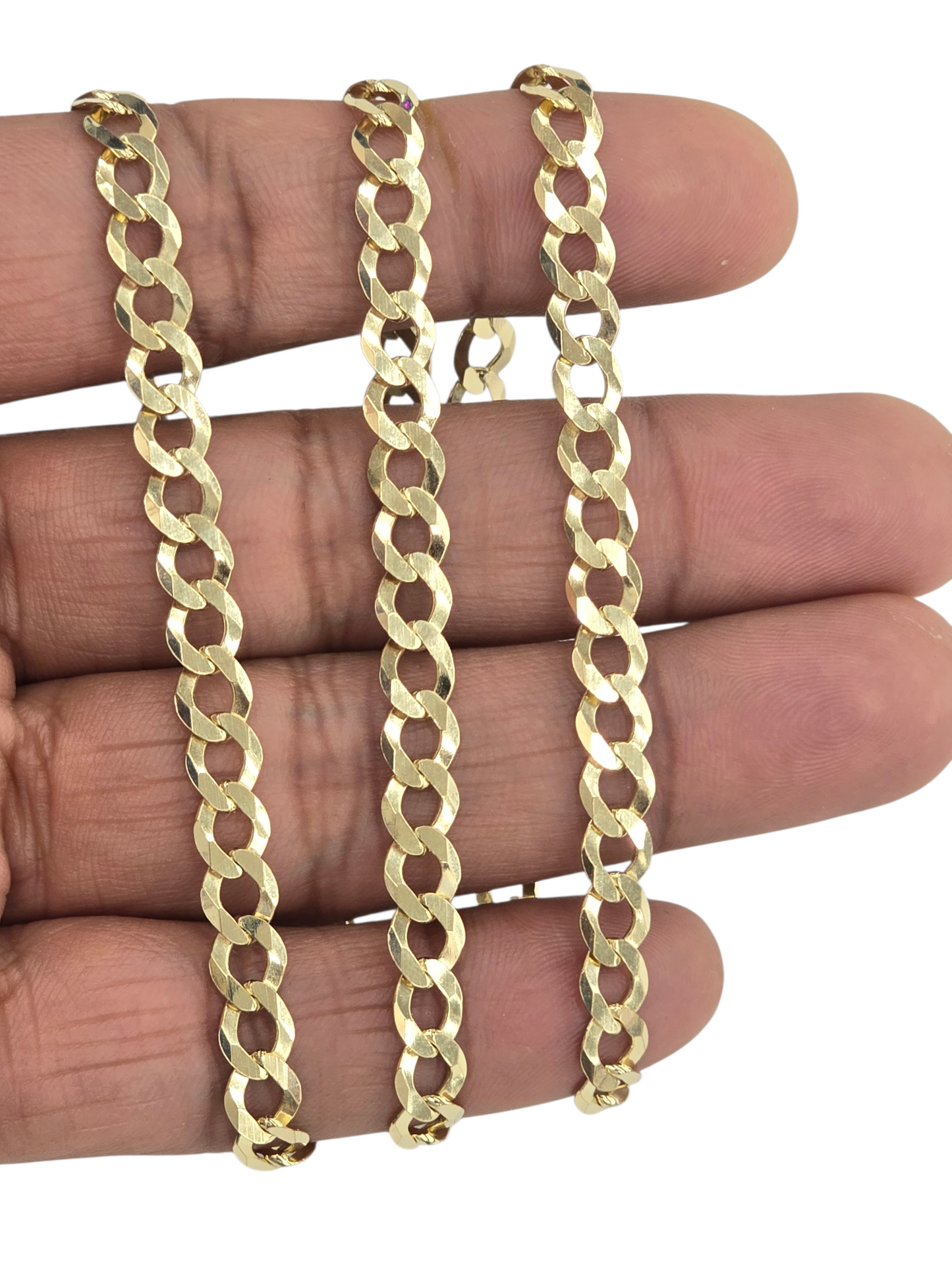 10KT REAL GOLD SOLID CUBAN CURB CHAIN 6MM FOR MEN AND WOMEN
