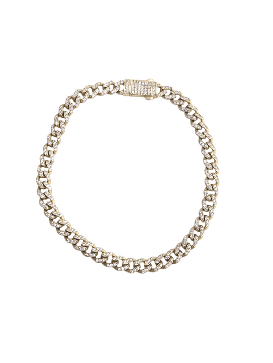 14KT REAL GOLD MIAMI CUBAN BRACELET