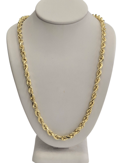 14KT REAL GOLD ROPE CHAIN 5MM