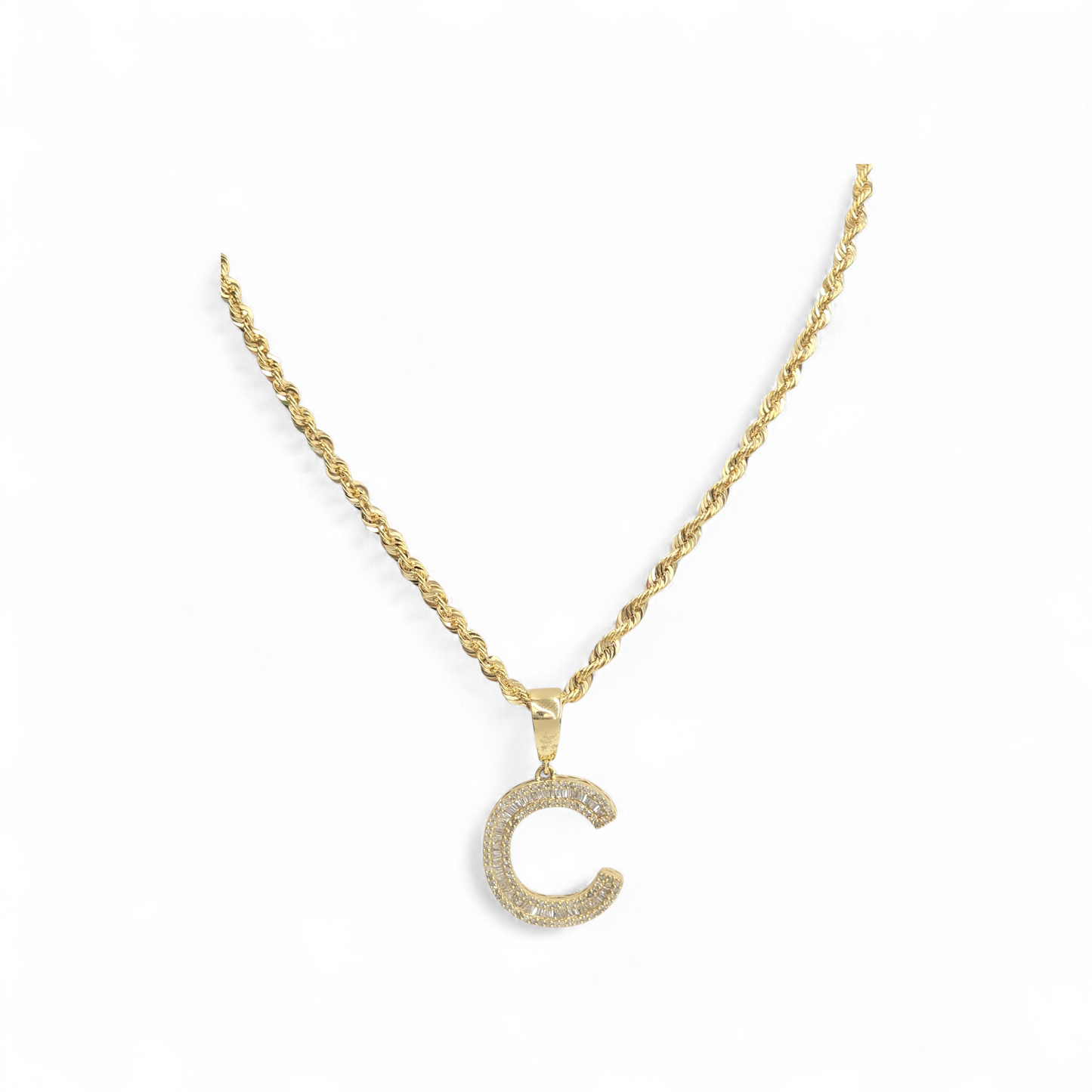 REAL DIAMOND 10KT GOLD BLOCK LETTER INITIAL A TO Z FOR MEN AND WOMEN