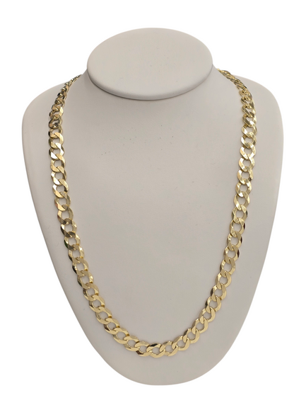 10KT REAL GOLD SOLID CUBAN CURB CHAIN 6MM FOR MEN AND WOMEN